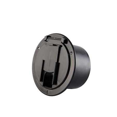 Superior Electric Round Electric Cable Hatch for 50 Amp Cord - Black RVA1575